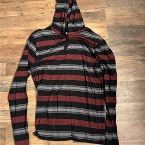 Vans Red and Black Striped Hoodie